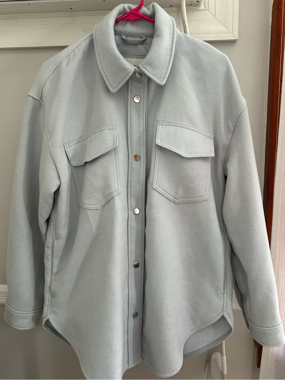 Abercrombie & Fitch Light blue Shacket Jacket
